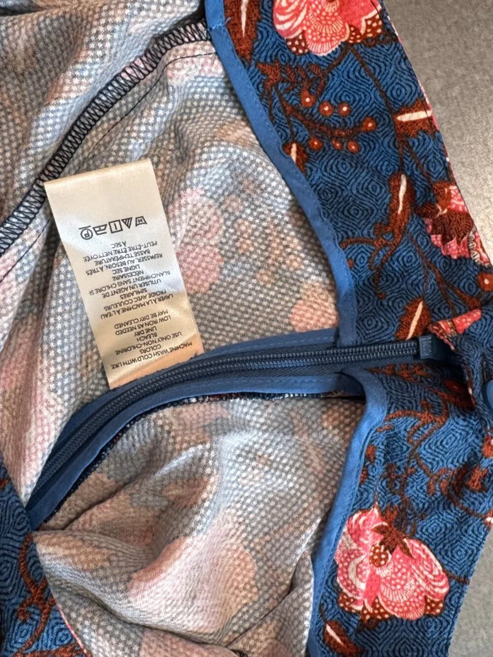 by Anthropologie NWT Blue Floral Bell Bottom Flare Pants US 10, Was $120 - Picture 3 of 9